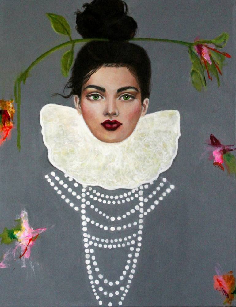 Original Figurative Portrait Paintings by Haydee Torres