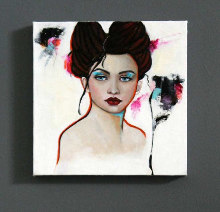 Original Expressionism People Painting by Haydee Torres