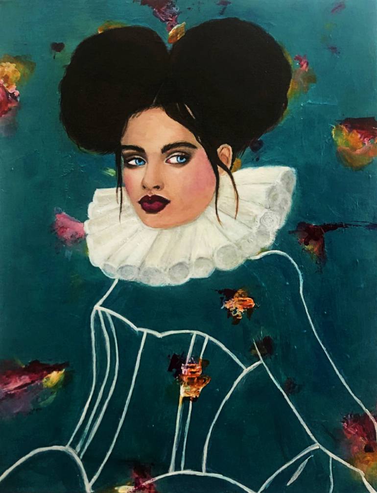 Original Figurative Portrait Paintings by Haydee Torres