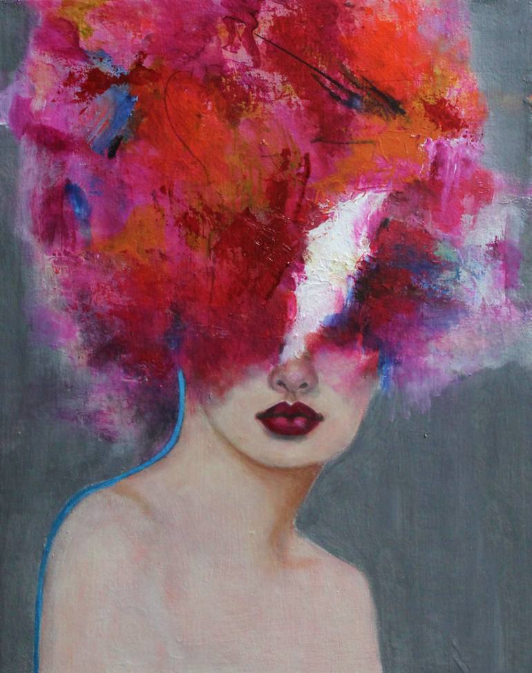 Original Abstract Expressionism Portrait Paintings by Haydee Torres