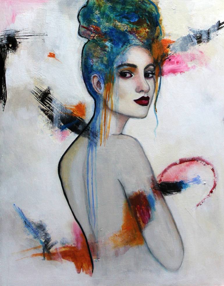 Original Figurative Portrait Paintings by Haydee Torres