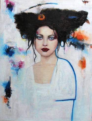 Original Abstract Expressionism Portrait Paintings by Haydee Torres