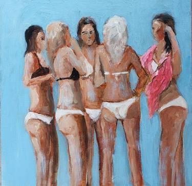 Original Expressionism Beach Paintings by Els Driesen