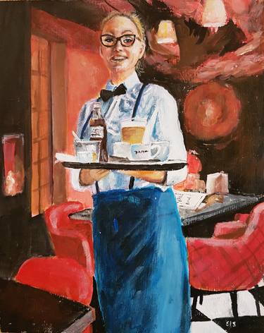 Original Expressionism Interiors Paintings by Els Driesen