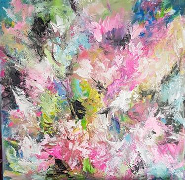 Original Abstract Floral Paintings by Els Driesen