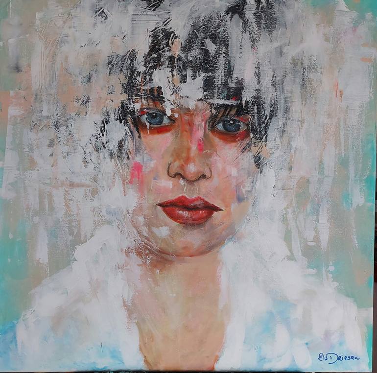 Snow white Painting by Els Driesen | Saatchi Art