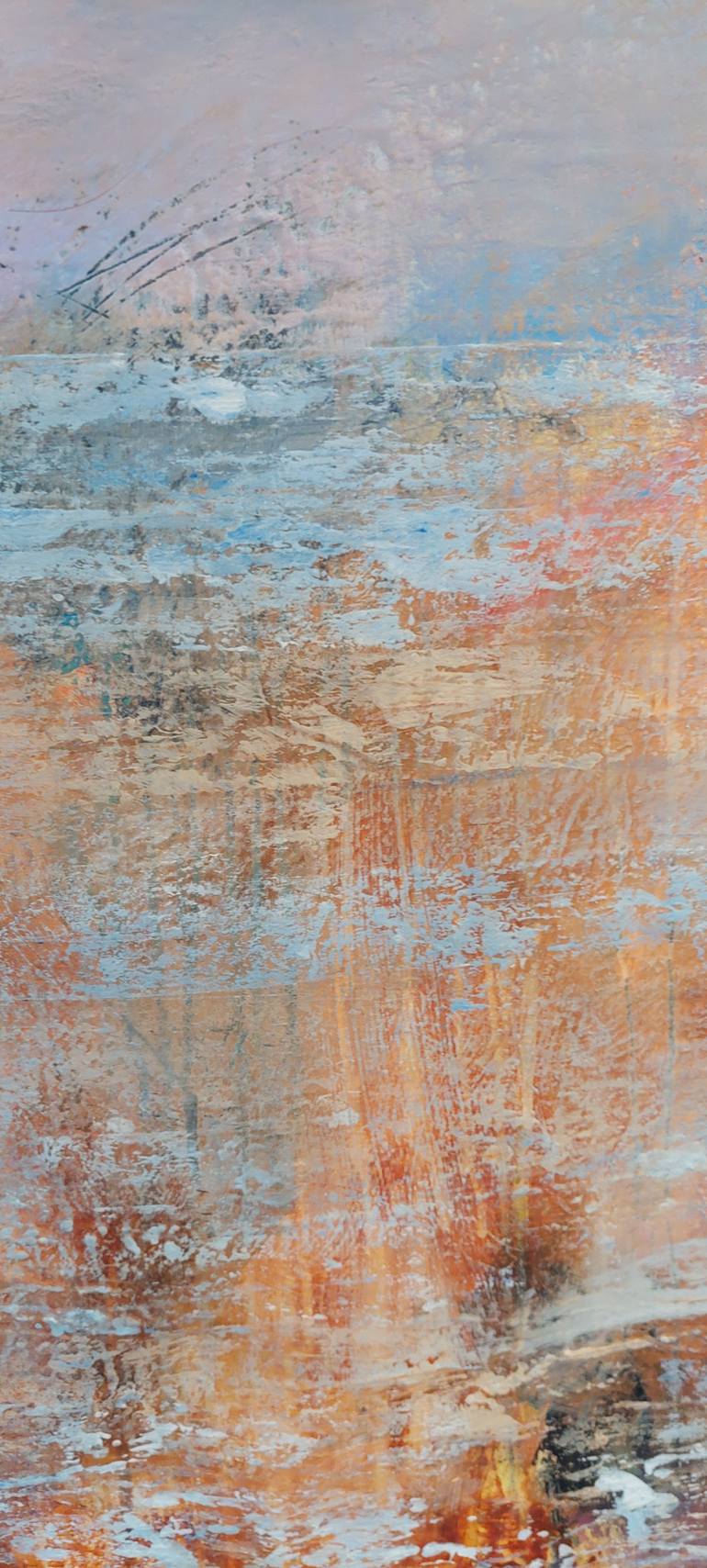 Original Abstract Expressionism Landscape Painting by Els Driesen