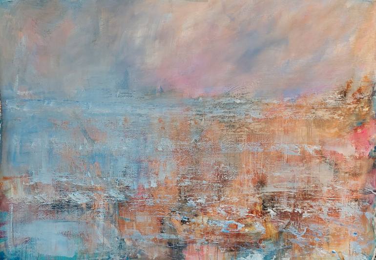 Original Abstract Expressionism Landscape Painting by Els Driesen