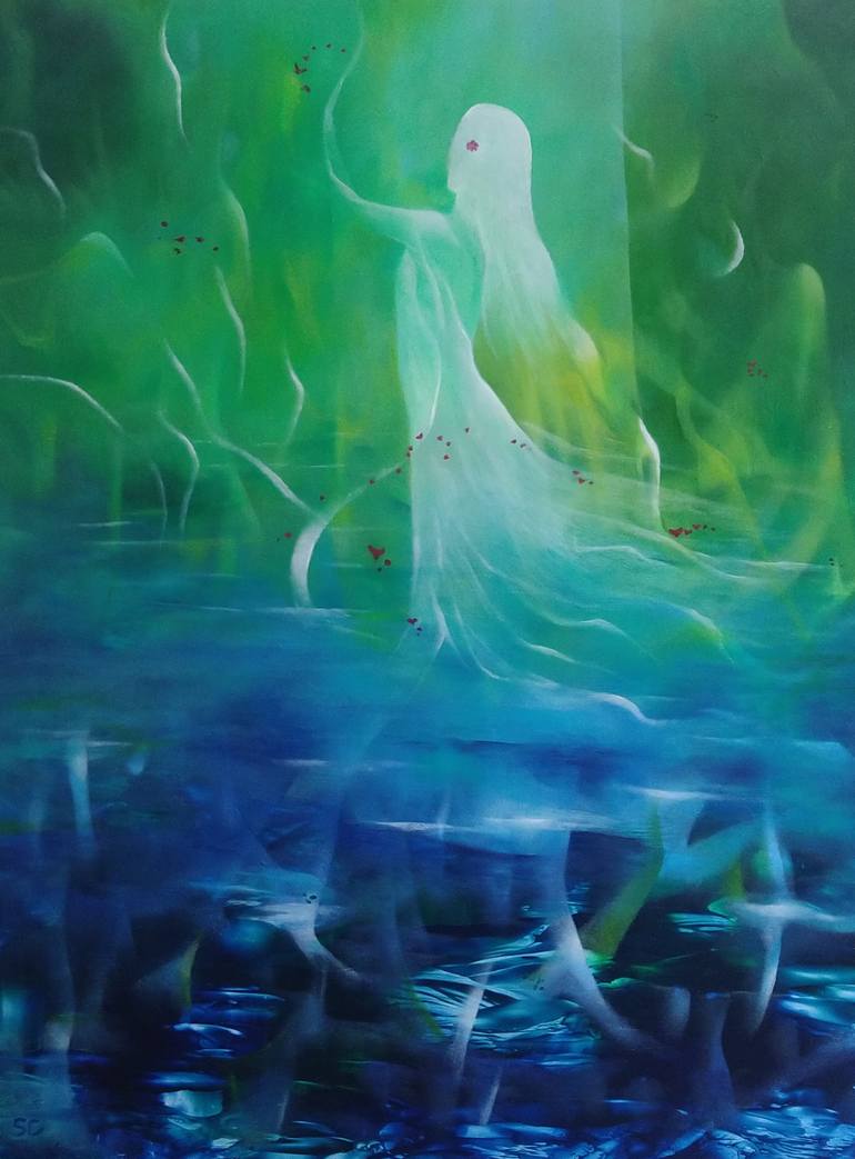 Original Art Nouveau Fantasy Painting by Susan Cavaliere