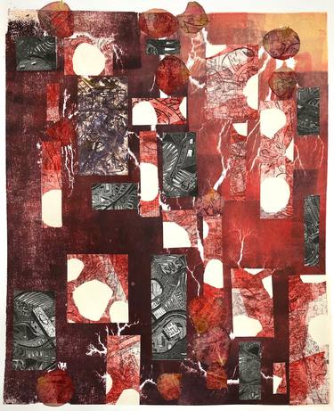 Original Abstract Collage by EDELWEISS CALCAGNO