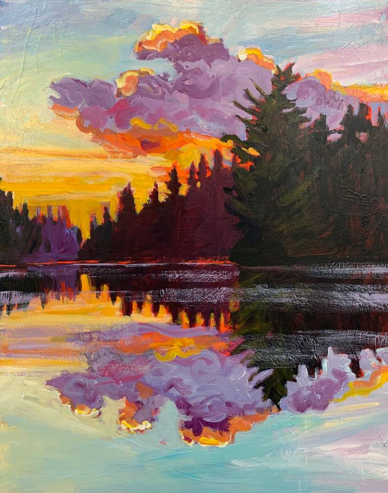 Original Nature Painting by Holly Friesen  Impressionism Art on Canvas  Cosmic Dancer