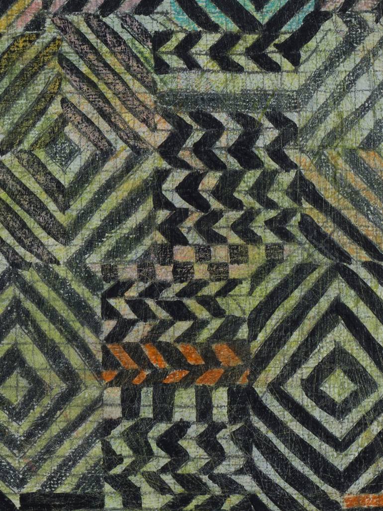 Original Abstract Geometric Painting by Jennifer Sanchez