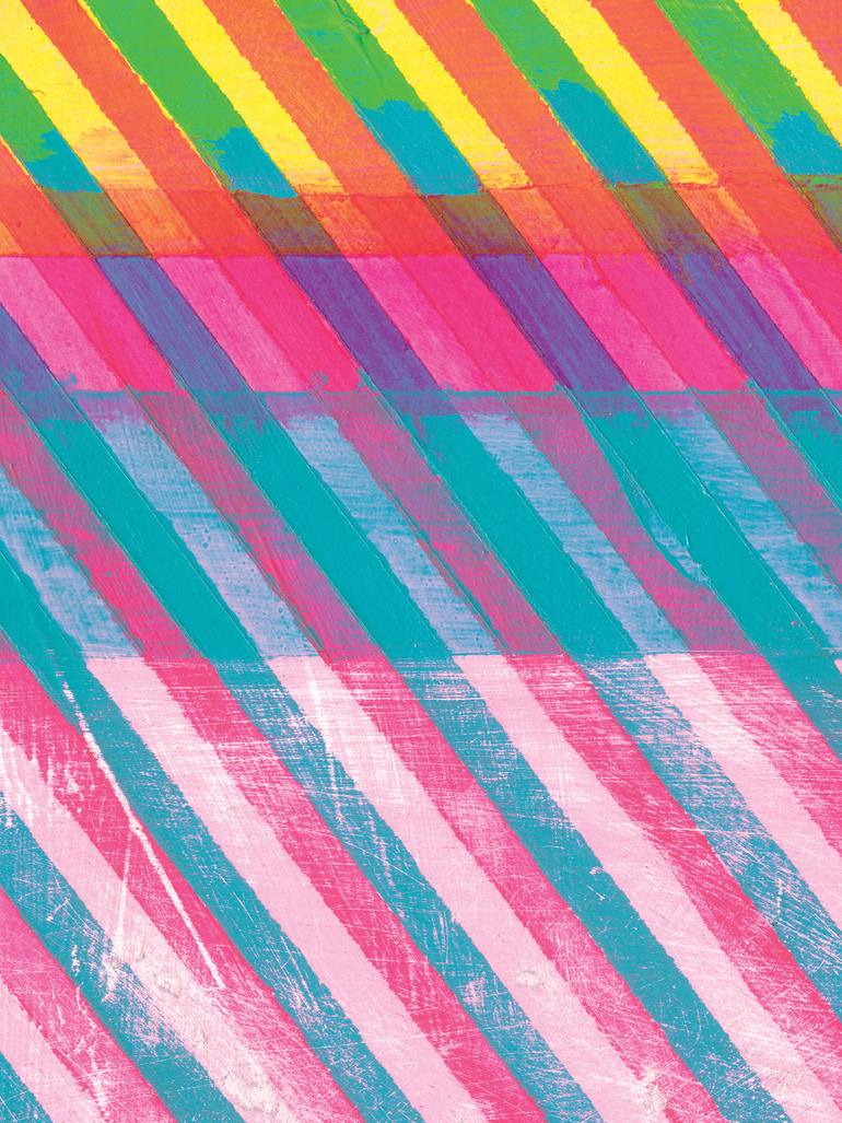 Original Abstract Geometric Painting by Jennifer Sanchez