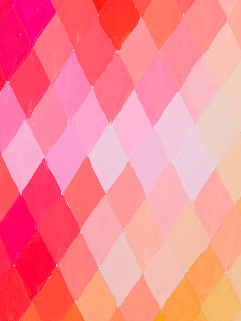 Original Abstract Geometric Painting by Jennifer Sanchez
