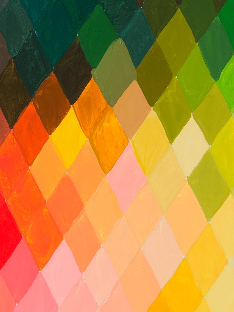 Original Abstract Geometric Painting by Jennifer Sanchez
