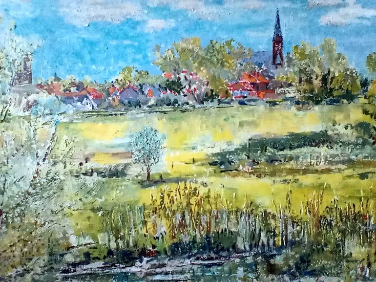 Original Impressionism Landscape Painting by Margriet van Hees