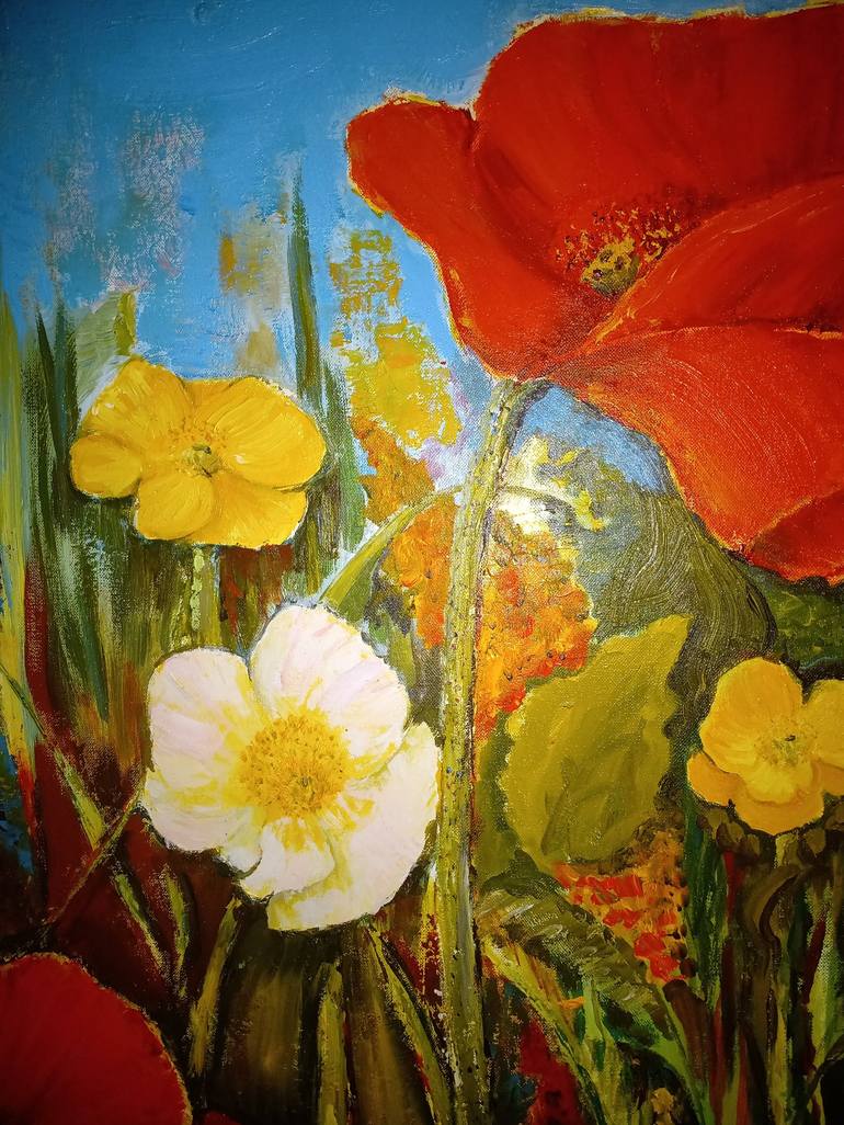 Original Figurative Floral Painting by Margriet Van Hees