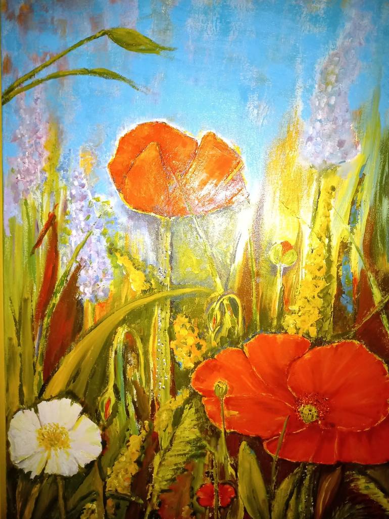 Original Floral Painting by Margriet van Hees