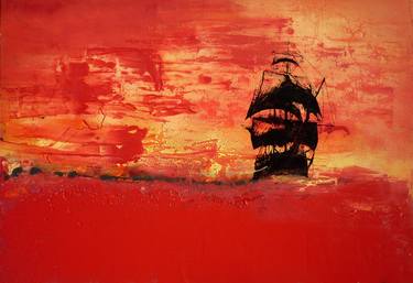 Pirate Ship Painting By Fabien Bruttin Saatchi Art