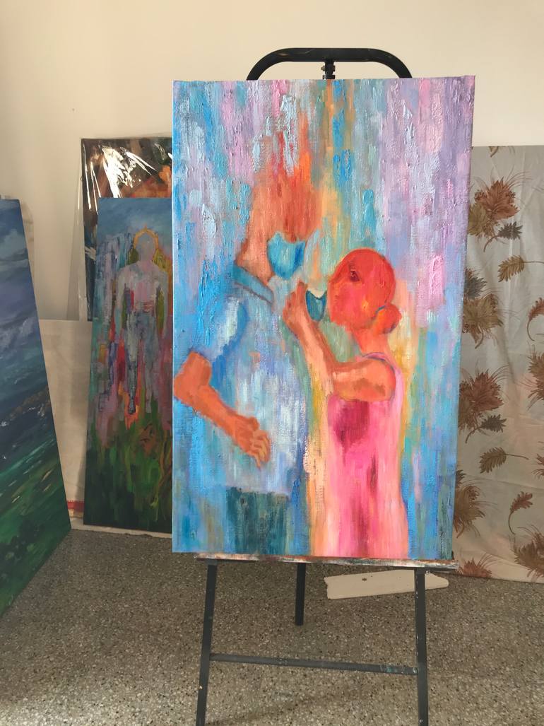 Original Contemporary Love Painting by Geeta Yerra