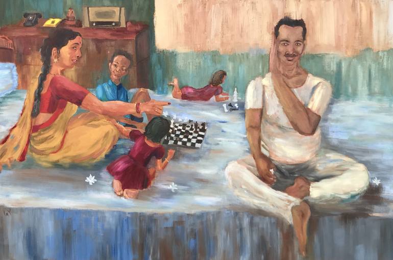 Print of Contemporary Family Paintings by Geeta Yerra