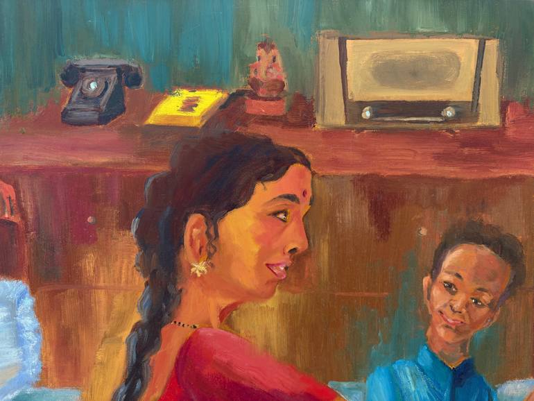 Original Contemporary Family Painting by Geeta Yerra