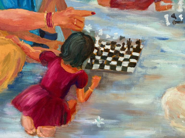 Original Contemporary Family Painting by Geeta Yerra