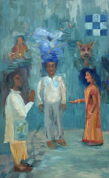 Original Contemporary People Painting by Geeta Yerra