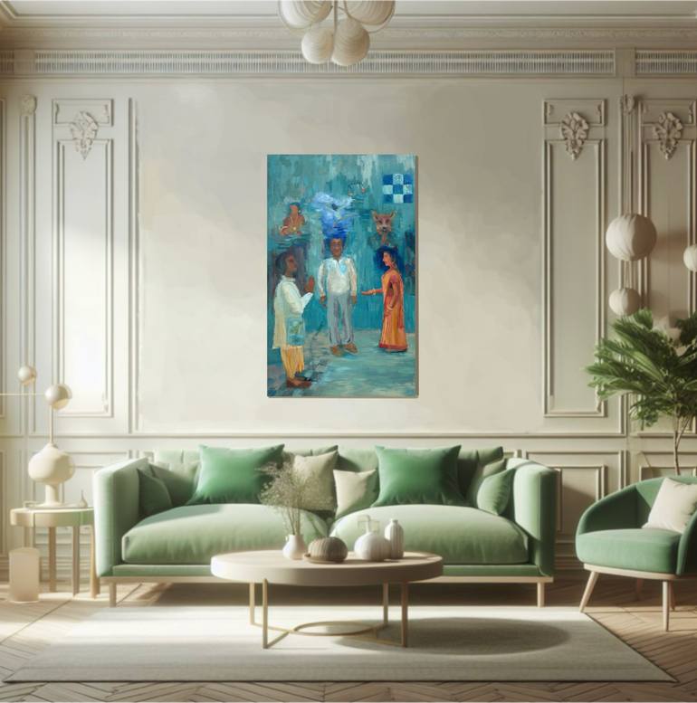 Original Contemporary People Painting by Geeta Yerra