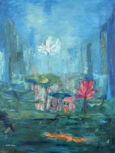Original Abstract Expressionism Abstract Painting by Geeta Yerra