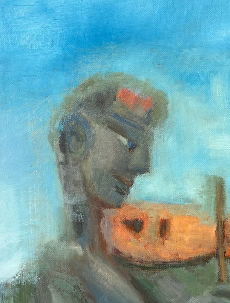 Original Surrealism People Painting by Geeta Yerra