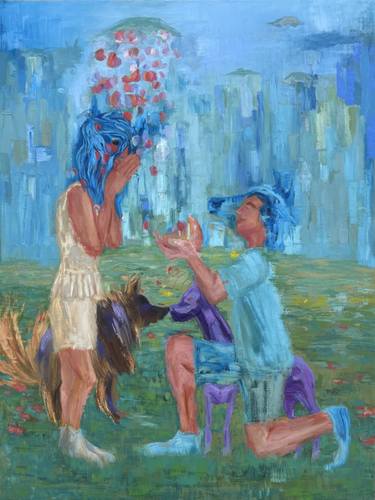 Original Contemporary People Painting by Geeta Yerra