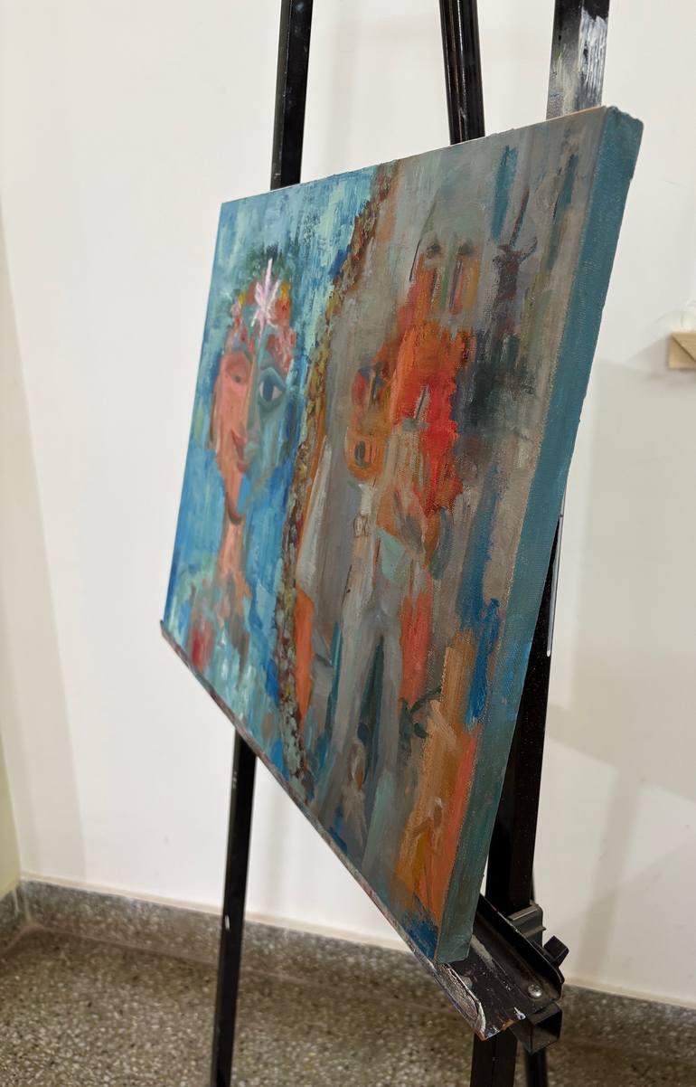 Original Abstract Expressionism Science/Technology Painting by Geeta Yerra