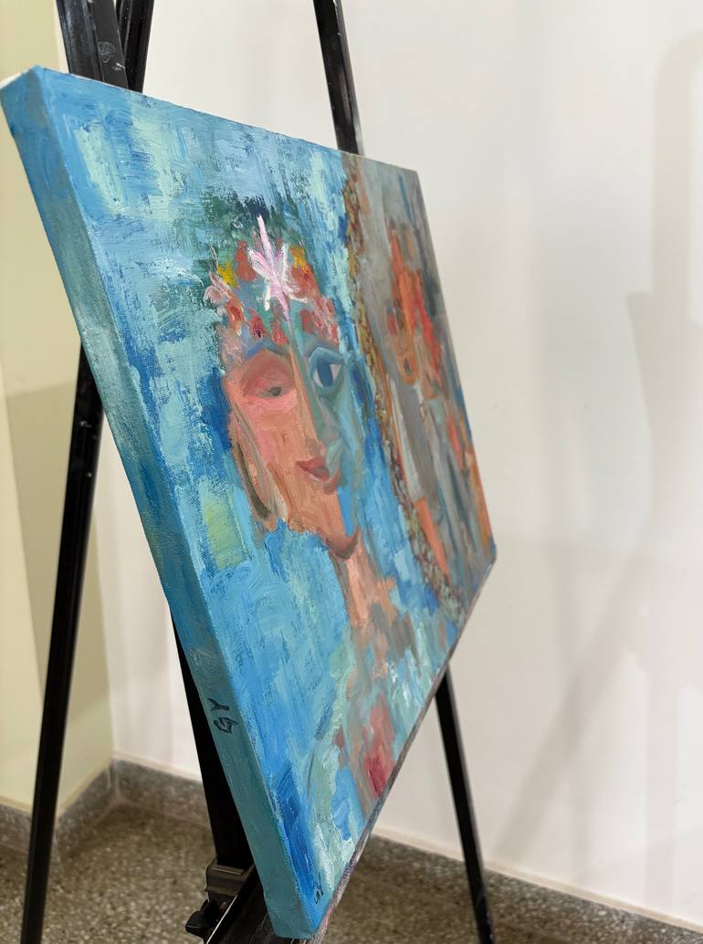 Original Abstract Expressionism Science/Technology Painting by Geeta Yerra