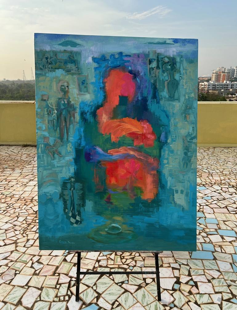 Original Conceptual Love Painting by Geeta Yerra