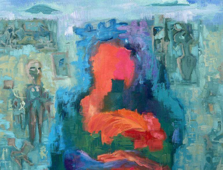 Original Conceptual Love Painting by Geeta Yerra