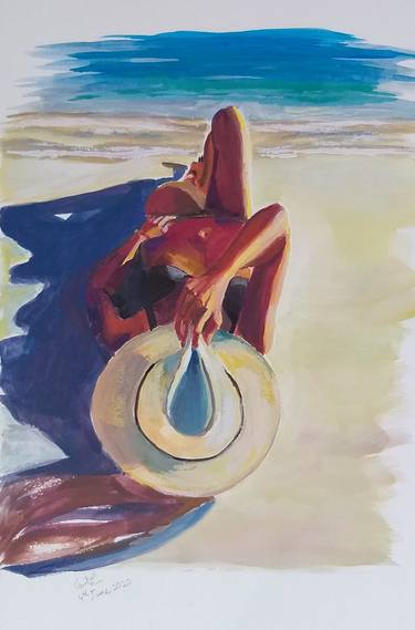 Original Impressionism Beach Paintings by Geeta Yerra