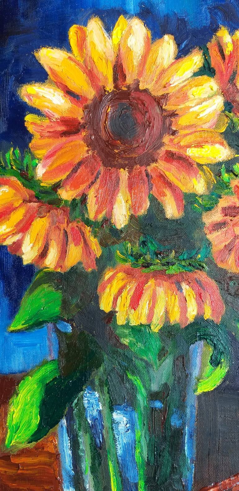 Original Impressionism Floral Painting by Geeta Yerra