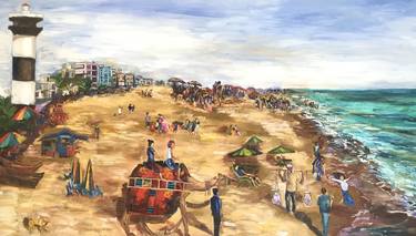 Original Fine Art Beach Paintings by Geeta Yerra