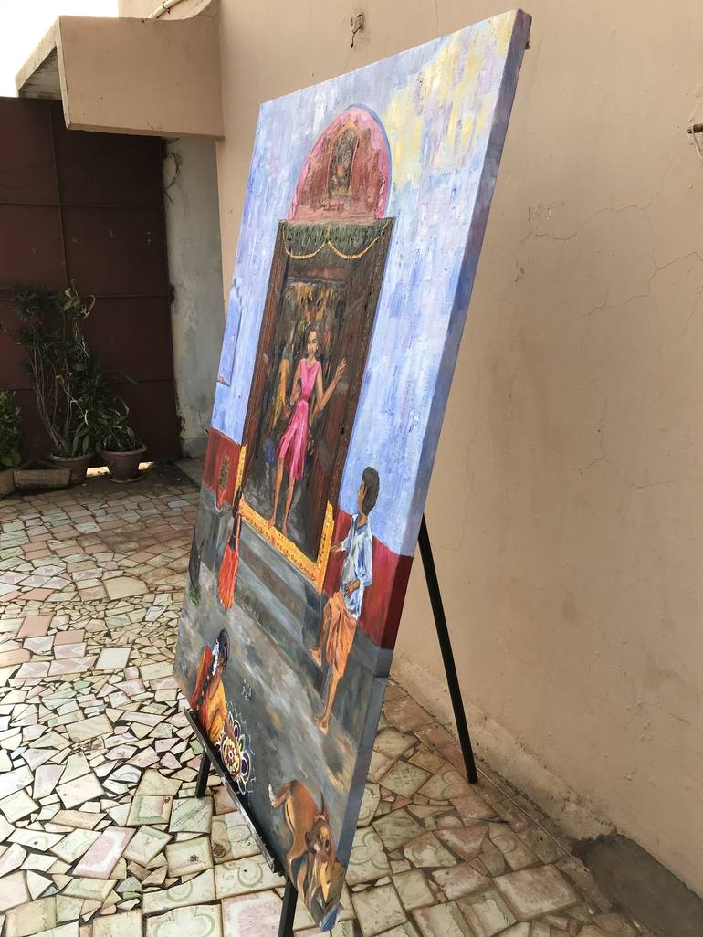 Original Fine Art World Culture Painting by Geeta Yerra