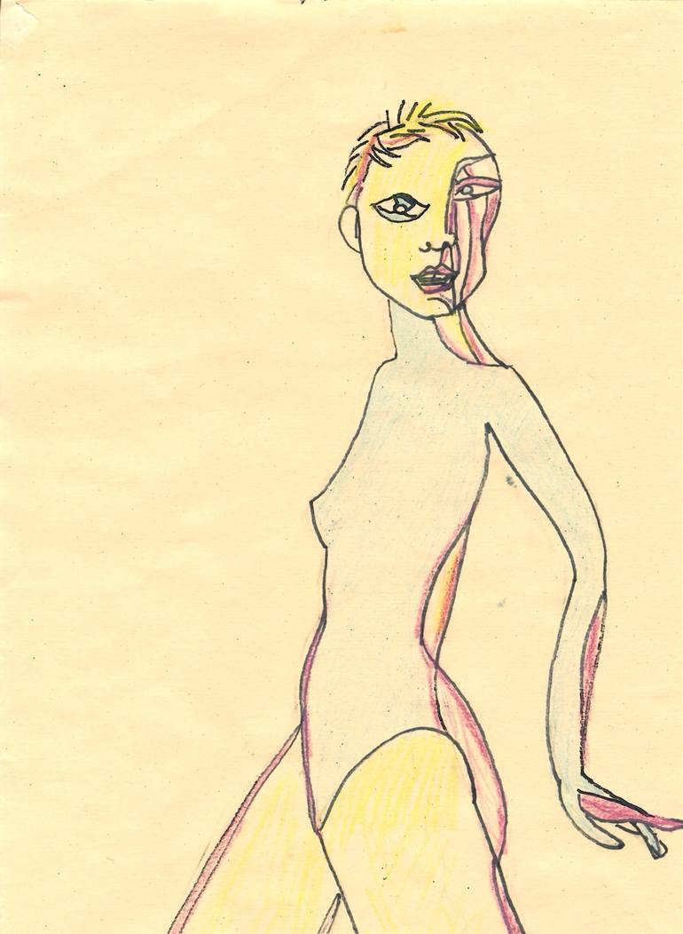 Original Contemporary People Mixed Media by Nadya Polevich