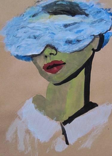 Original Expressionism Portrait Drawings by Nadya Polevich