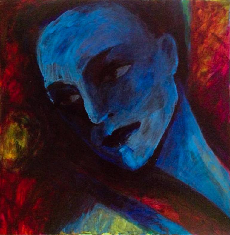 Original Expressionism Portrait Painting by Nadya Polevich