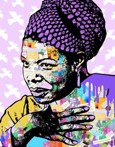 Dr. Maya Angelou limited edition pop art portrait 11x14 thumb