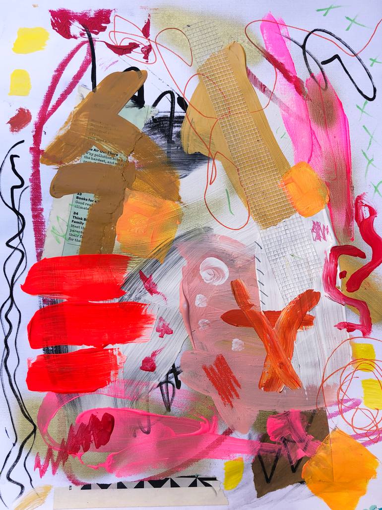 Original Abstract Expressionism Abstract Collage by Amy Smith