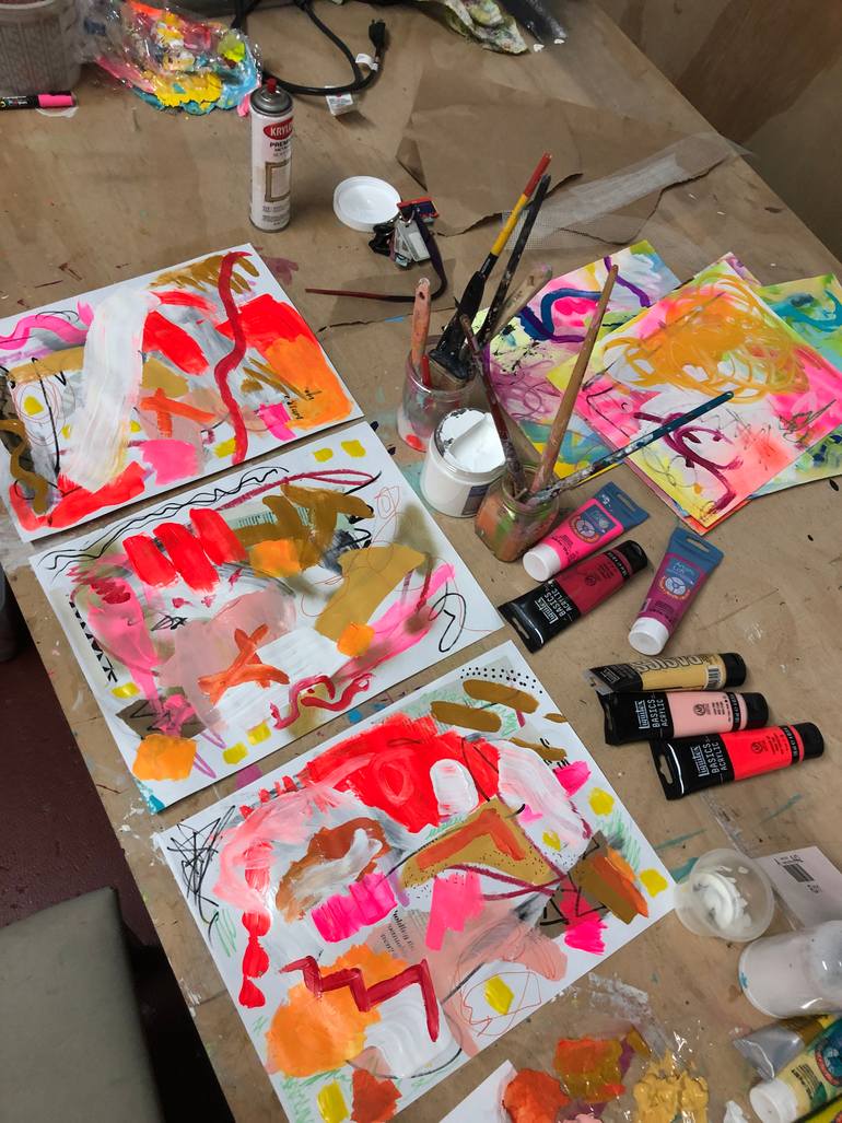 Original Abstract Expressionism Abstract Collage by Amy Smith