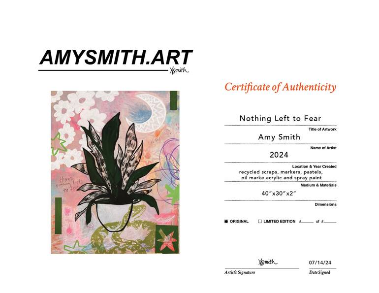 Original Abstract Expressionism Botanic Painting by Amy Smith