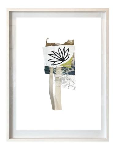Original Abstract Floral Mixed Media by Amy Smith