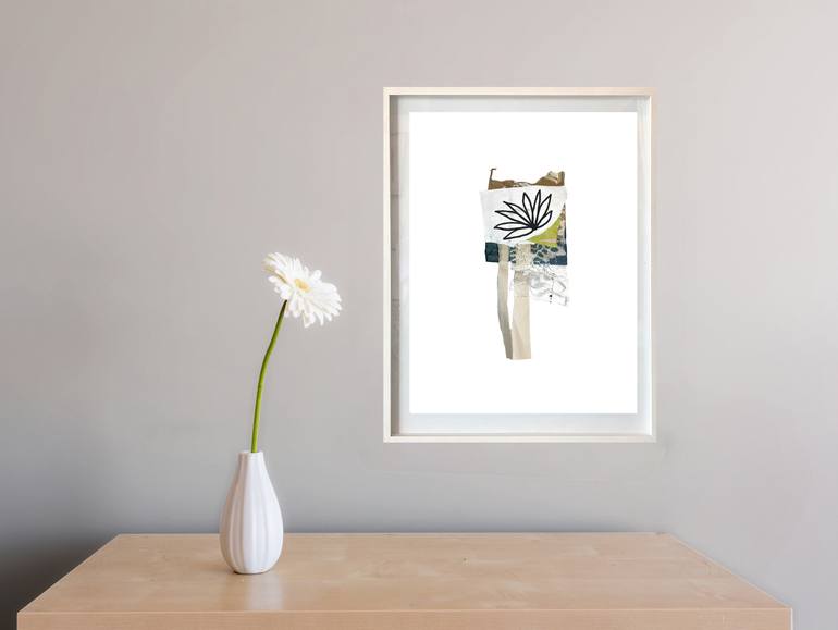 Original Abstract Floral Mixed Media by Amy Smith