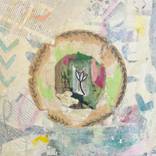 Home Grown collage and encaustic painting by Amy Smith